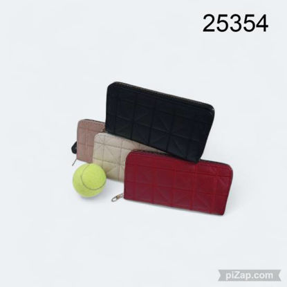 Imagen de BILLETERA 19 CM BORDADA CUADRILLE CIERRE METALICO 10.25